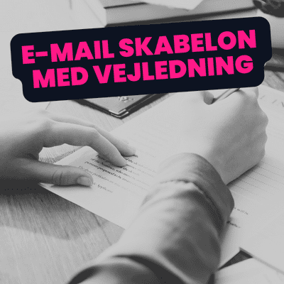 En skabelon som du udfylder, og bruger til at skrive den første e-mail til din advokat då du er sikker på at din sag er i sikre hænder