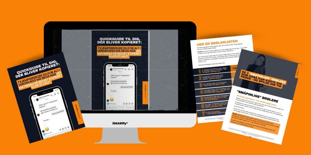 Video mockup quickguide til dig - graa bagrund, 7 kæmpebrølere du for alt i verden ikke må begå når dit materiale er blevet kopieret eller stjålet