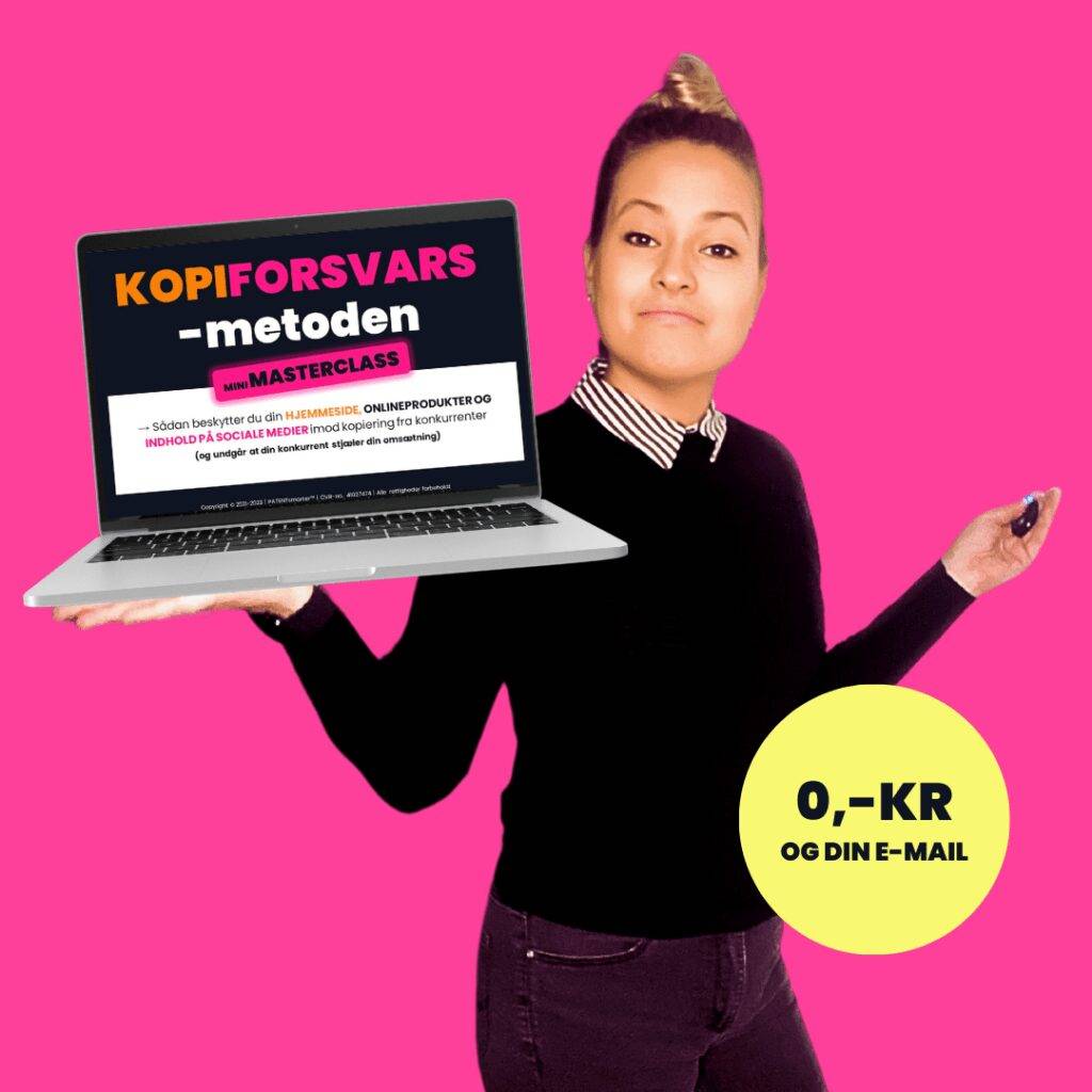 Gyde holder en laptop op med ordene